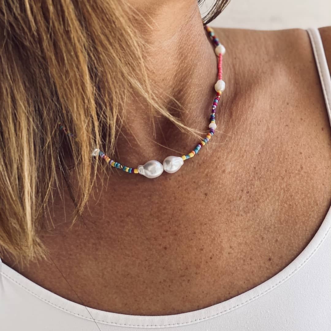 ΧΕΙΡΟΠΟΙΗΤΟ ΚΟΛΙΕ ETHNIC BOHO LIKE SWEET PEARLS - Image 2