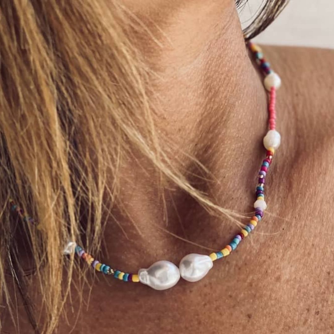ΧΕΙΡΟΠΟΙΗΤΟ ΚΟΛΙΕ ETHNIC BOHO LIKE SWEET PEARLS