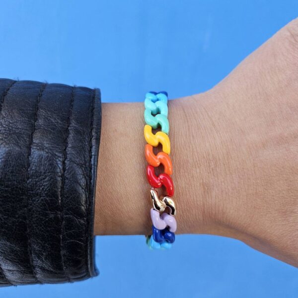 Mamacita Chain Bracelet Rainbow
