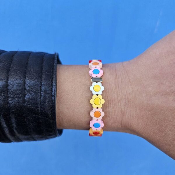 Mamacita Daisy Tile Bracelet Pale Multicolor