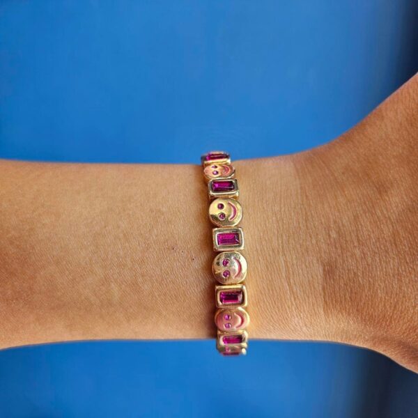 Mamacita gold faces bracelet