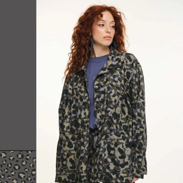 ΓΥΝΑΙΚΕΙΑ JEAN ΖΑΚΕΤΑ ΜΕ ΚΕΝΤΗΜΑ - LEOPARD BROWN