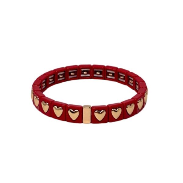 Mamacita Little Love Tiles Bracelet Red