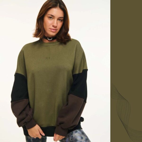 Γυναικείο Φούτερ με κέντημα - MIRA OLIVE