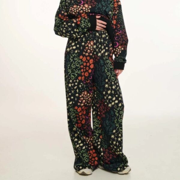 Γυναικείο Παντελόνι Καμπάνα με κέντημα - GARDEN OF SIN