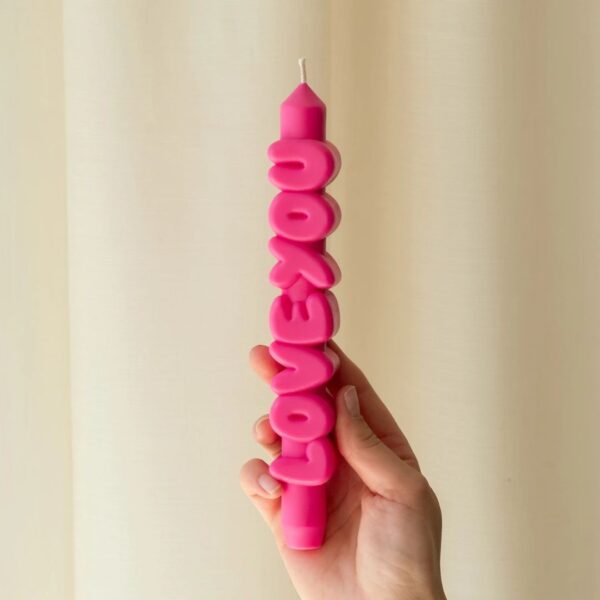 Love You Taper Candle-3D Taper Candles