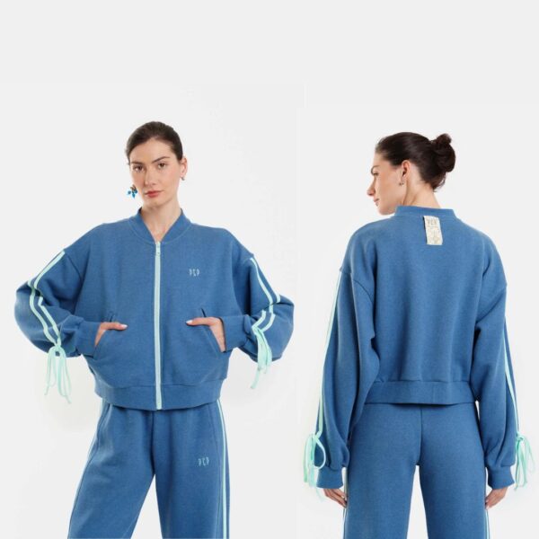 Γυναικεια Zακετα με φερμουαρ και κεντημα - Bonny