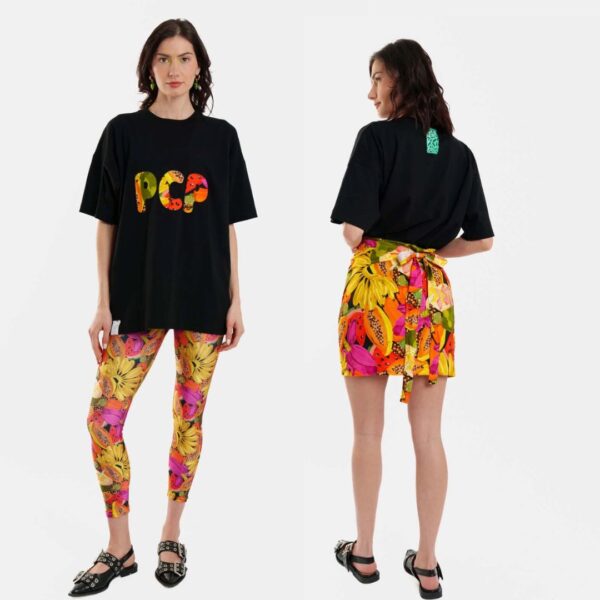 Γυναικειο Κοντομανικο Μπλουζακι με απλικε - Tropicana