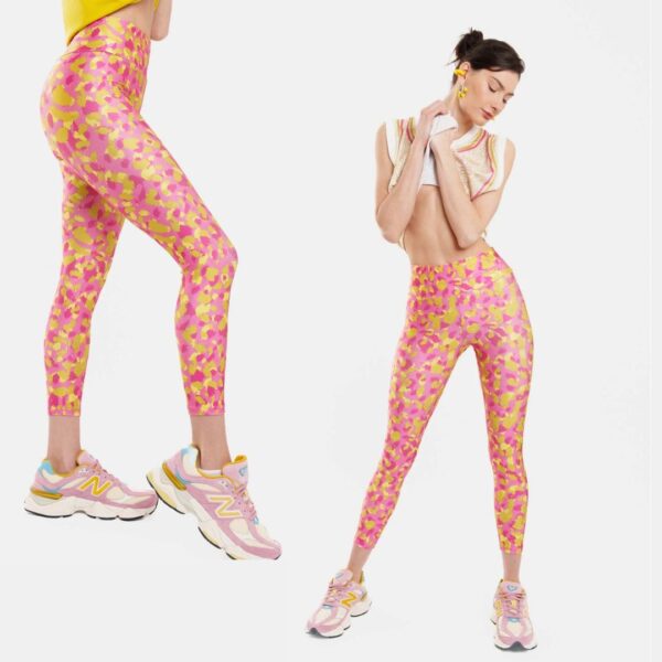 Γυναικειο Εμπριμε Ψηλομεσο Κολαν 7/8 - Animal Lime