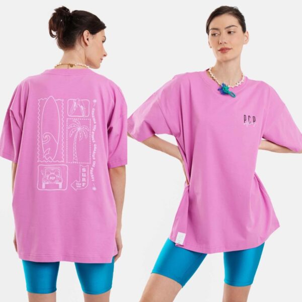 Γυναικειο Κοντομανικο Μπλουζακι με τυπωμα - Surf Flirt