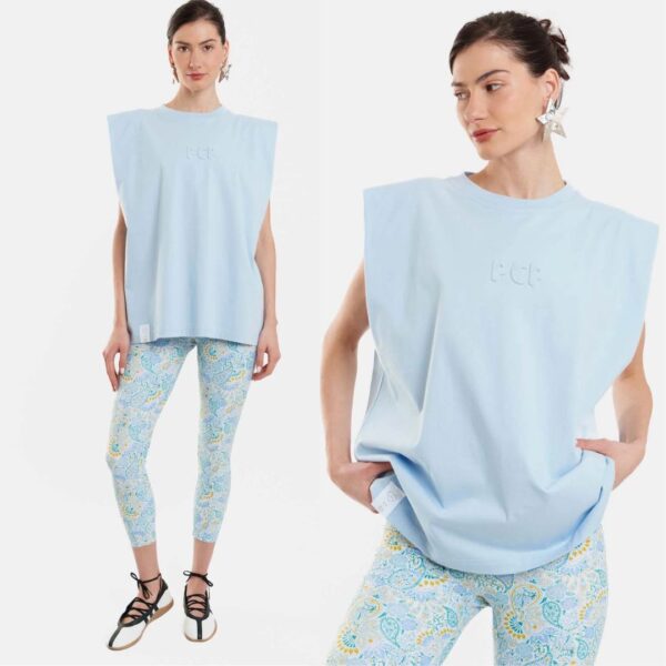 Γυναικειο Αμανικο Μπλουζακι με αναγλυφο - Bubble Sky Blue