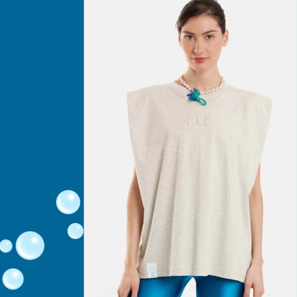 Γυναικειο Αμανικο Μπλουζακι με αναγλυφο - Bubble Grey