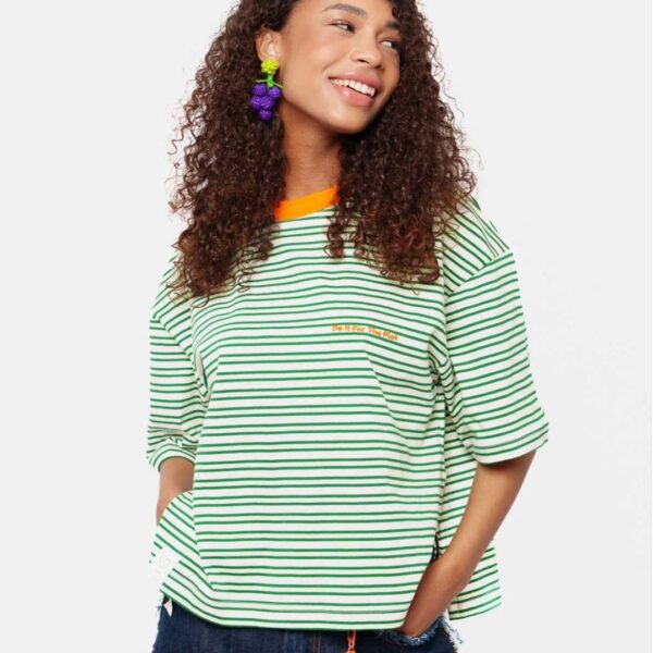 Woman Shortsleeve T-Shirt with embroidery -PLOT