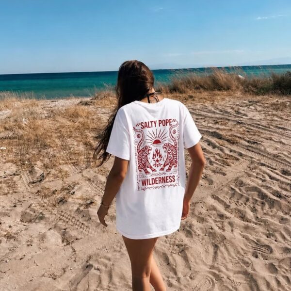 White - Wilderness- Oversized Tee SALTY POPE