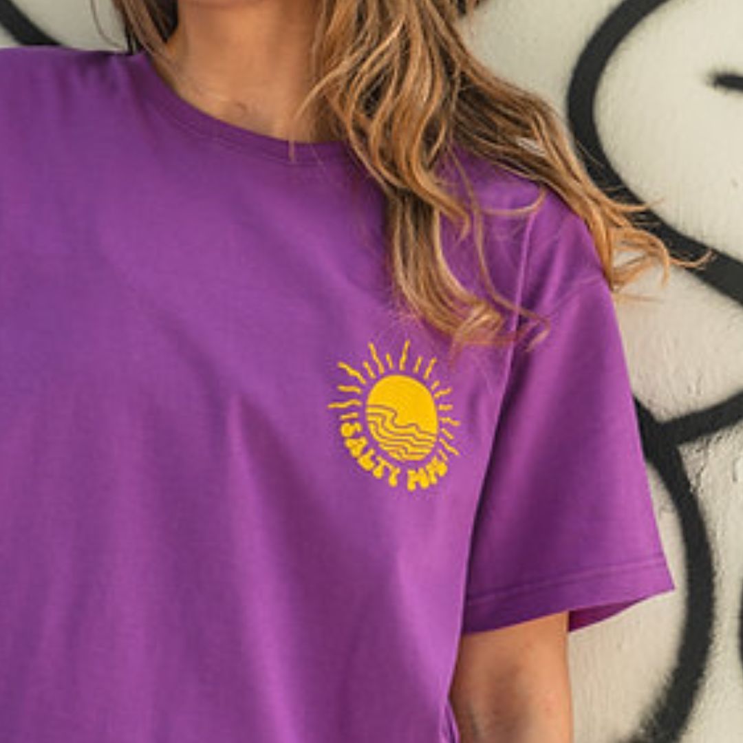 Purple - Salty Surf Jam - Oversized Tee SALTY POPE - Image 3