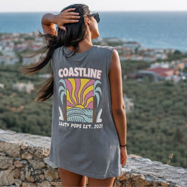 Light Grey - Coastline - Tank SALTY POPE