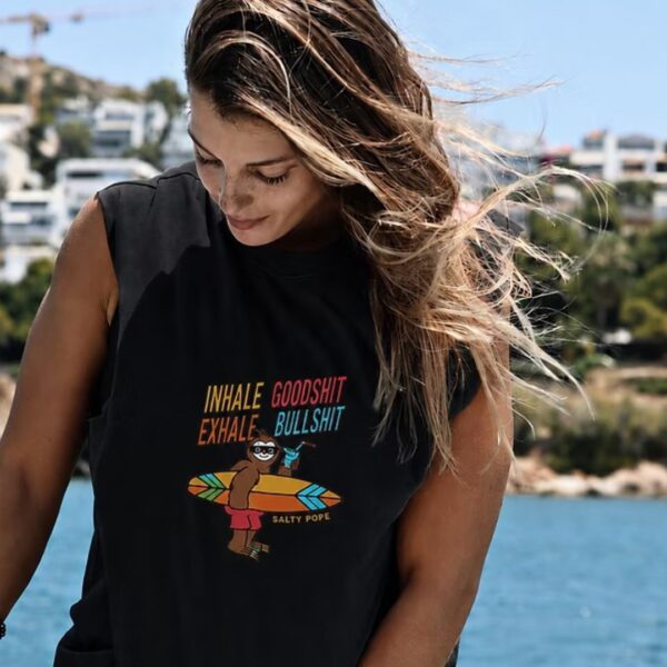 Black - Inhale Exhale - Tank Top SALTY POPE