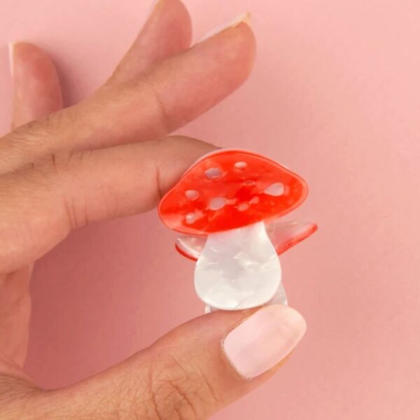 Mushroom Mini Hair Claw